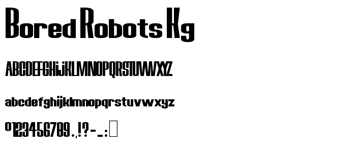 Bored Robots KG font